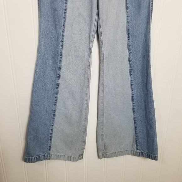 Wrangler Two-Tone Flare Jeans - Light Blue and Blue ' - Picture 4 of 15